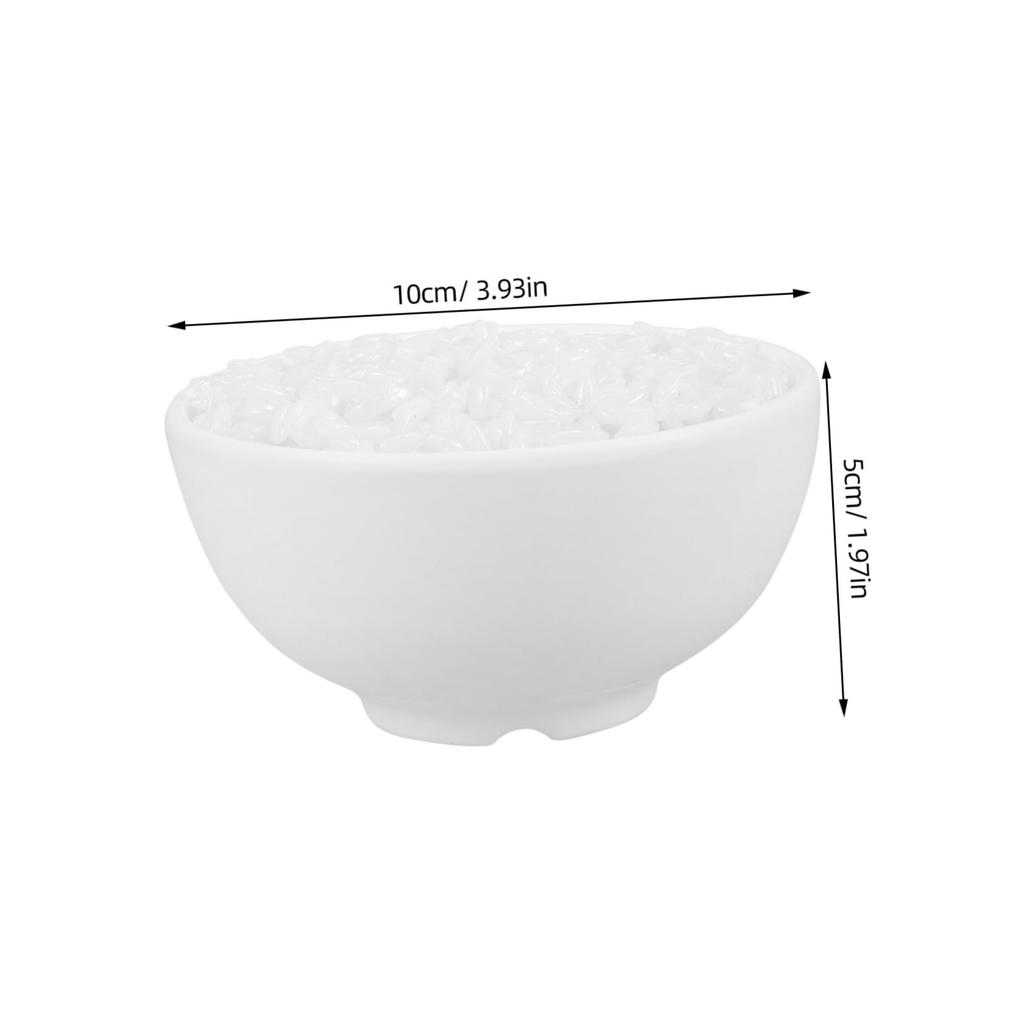 INOOMP Fake Food Model White Rice Food Sample Display Pretend Play Food Toy Decoration