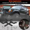 Rear Bar Pin Flag Nut Kits For Jeep - Fix Rear Upper Shock Mount, Suitable For 1984-2001 Cherokee XJ-1082 4WD 2WD (Black, 2-Set)