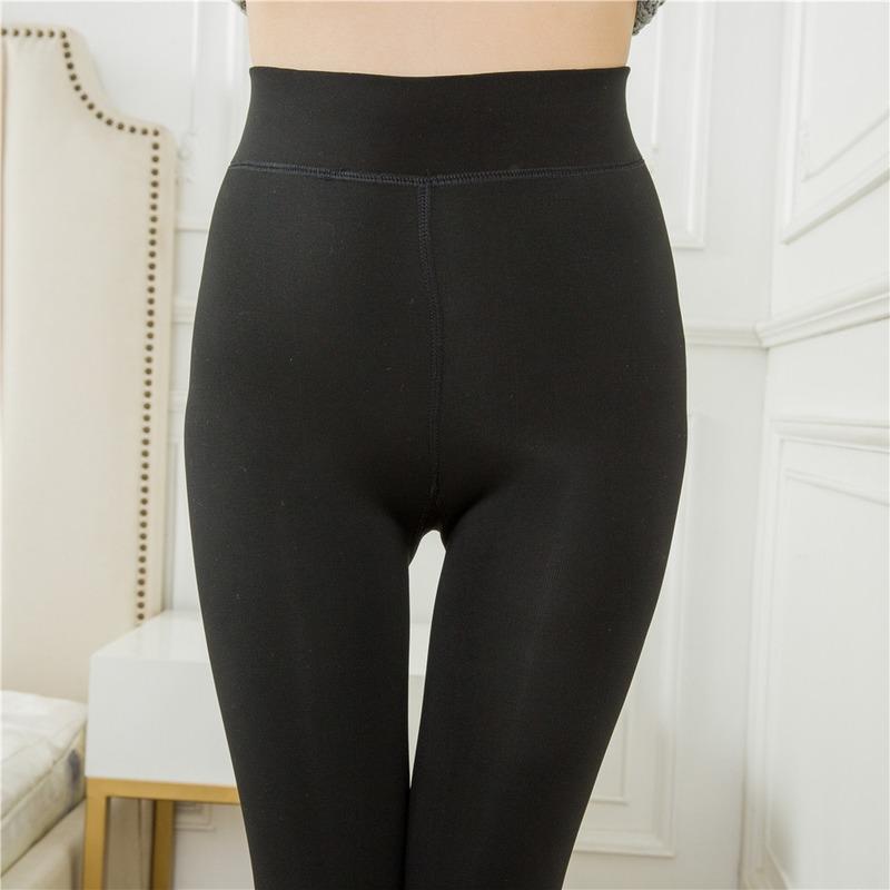 SCIONE Women Leggings Female Color Waist Winter New Plus Velvet Thickening One Pants