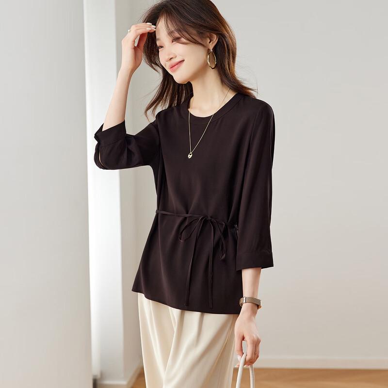 

Srcr Women s Silk Blend 3/4 Sleeve Top XL