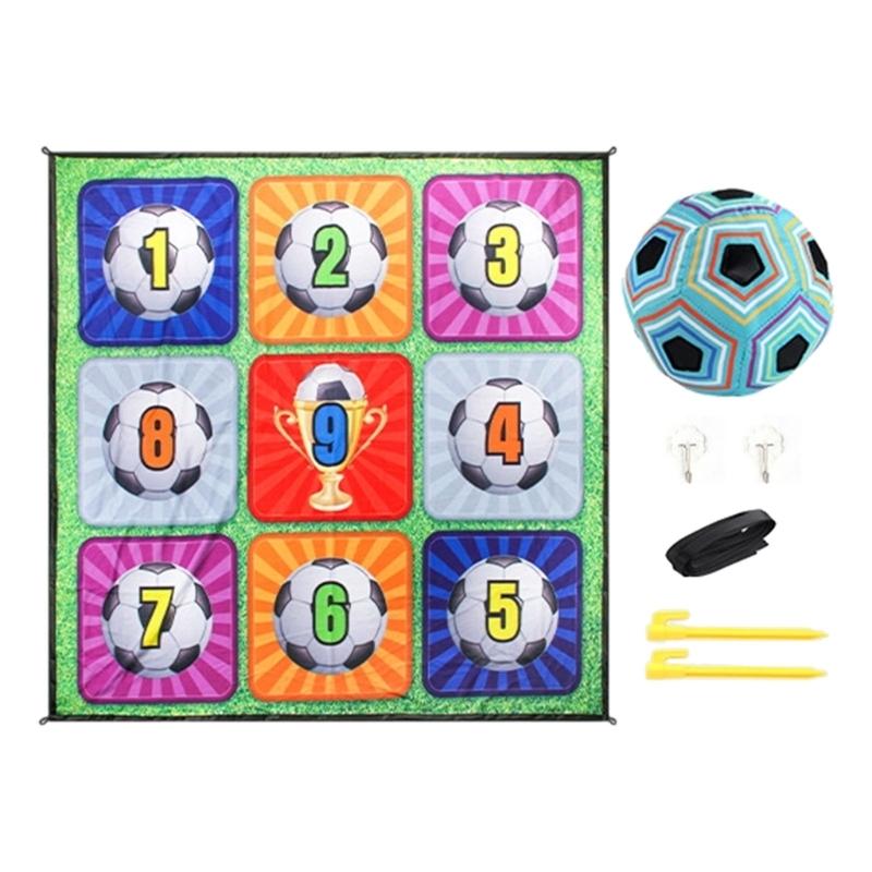 

Engaging Football Practice Pad For Children Training Coordination Abilities 150 Cm Foldable Construction синій