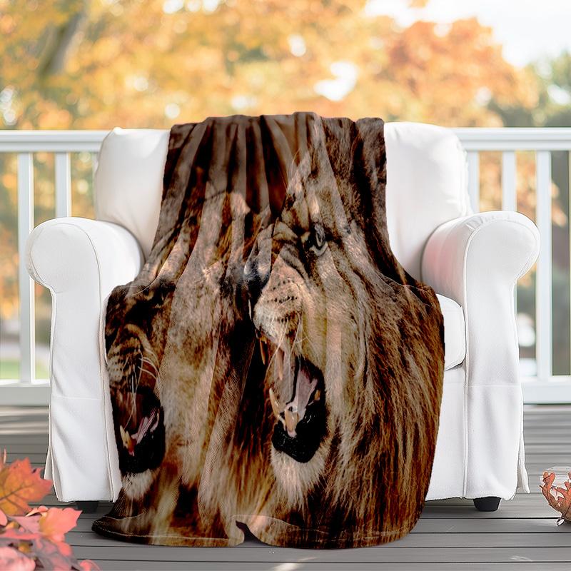 1pc Wolf Pattern Blanket, All Season Lightweight Home Office Outdoor Nap Multifunctional Blanket