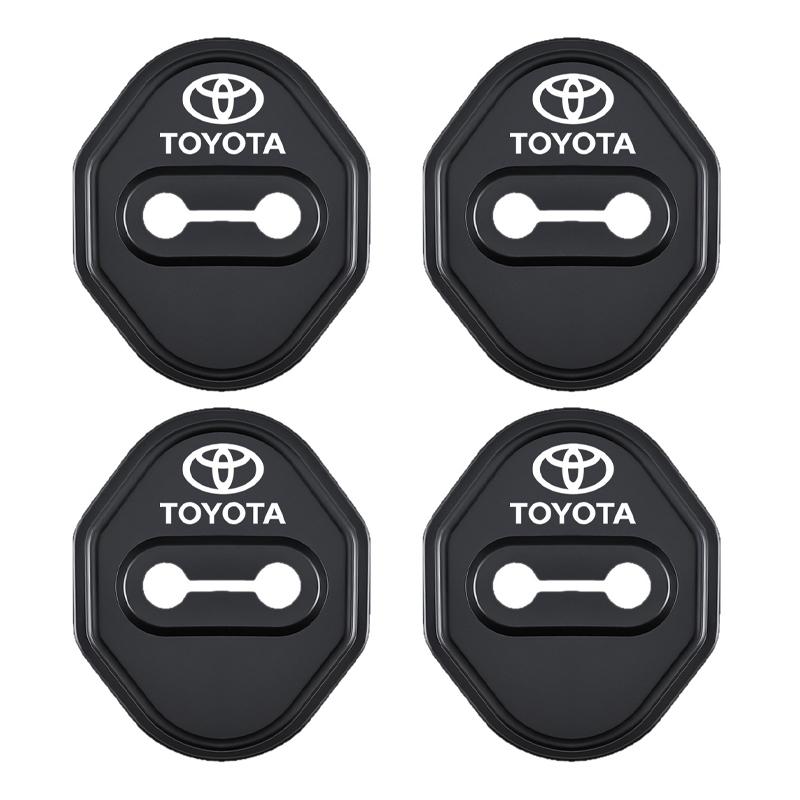 4Pcs Silicone Car Door Lock Cover Protector Sticker Cushion Dustproof Cover for Toyota Corolla Camry RAV4 Avalon Accessories