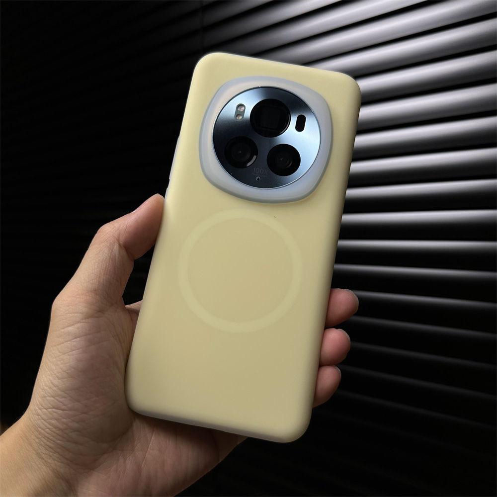Milk Blue Jelly Magnetic Skin Suction, Suitable for Honor Magic1pro Mobile Phone Case, Liquid Silicone Magic Magic1