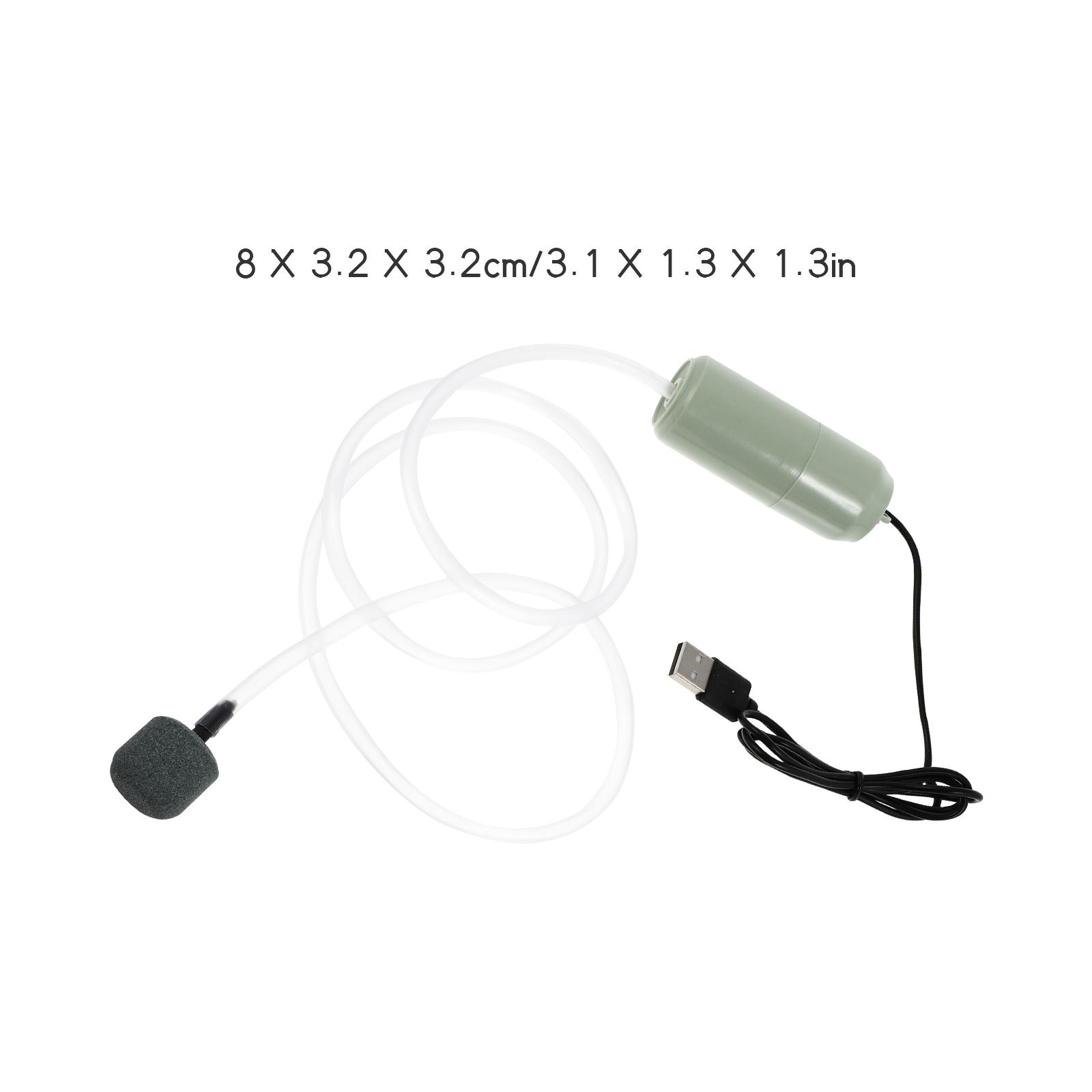 

Mini USB Air Pump for Aquarium Accessories Oxygenator Portable Small Lightweight Durable Home Supply Aerator Fish Tank Accessory зелёный
