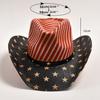 New Vintage Panama Paper Grass Hat for Men's and Women's Fashion Printing Western Cowboy Hat Outdoor Travel Beach Sun Hat