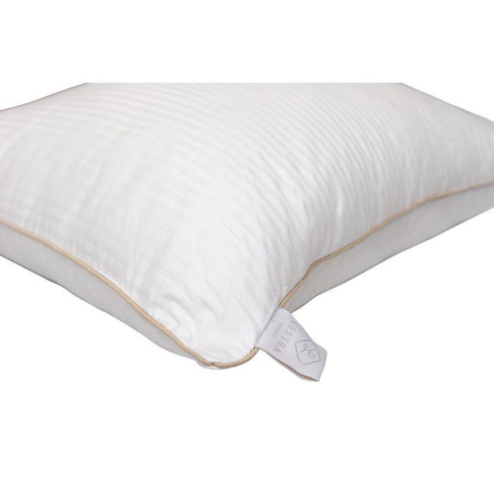 Pillow "Fjord Grand Hotel" Soft Com'Duv Striped Cotton Satin Lestra - Pillow 50 X 70 Cm