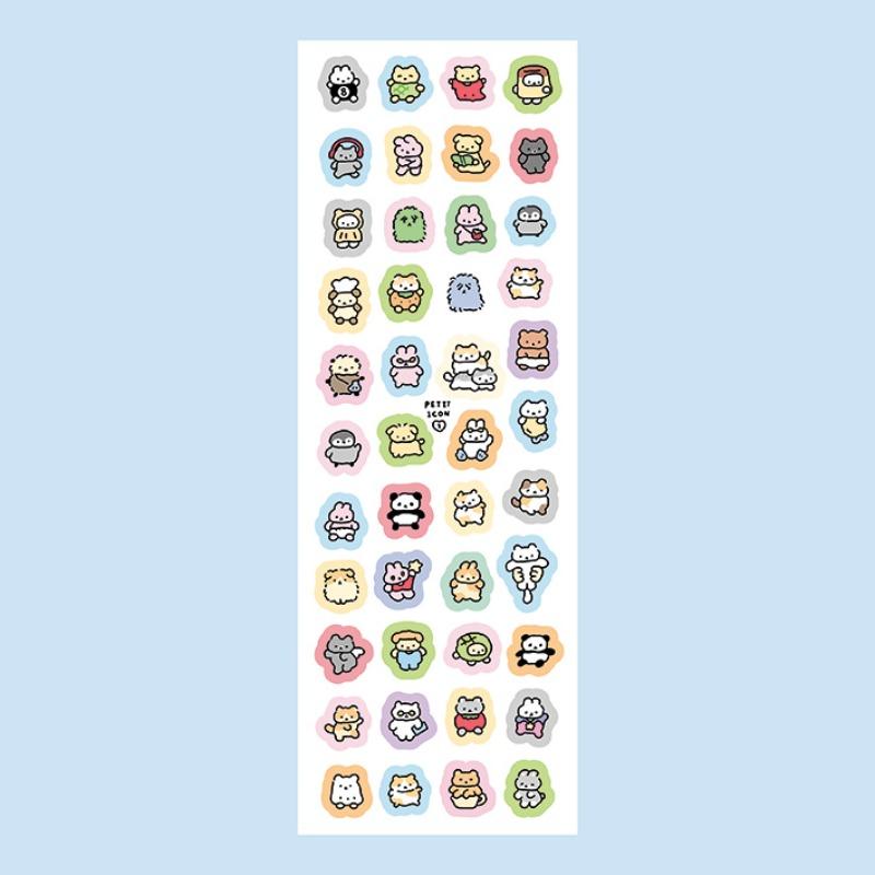 1pc Cute Korean Rabbit Graffiti Stickers INS Aesthetic DIY Decor Materials for Scrapbook Journal Photocard Decoration