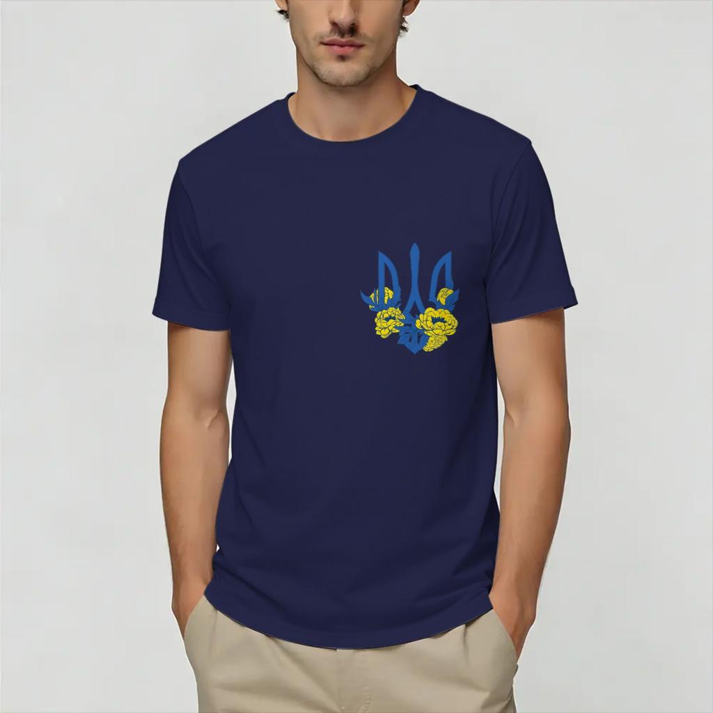 Ukraine Ukrainian Flag Cotton TShirt For Unisexs Summer Y2K Basic T Shirts O Neck Harajuku Tee Shirt Oversize Wholesale Clothes
