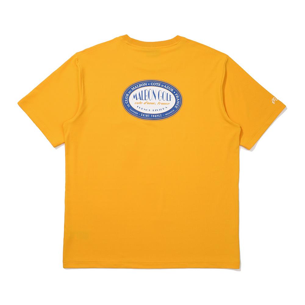 MALBON GOLF Le Club Du Malbon Round T-Shirt Mustard (Man)