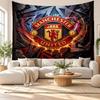 Manchester United Wall Tapestry, Soft Fabric Wall Hanging, Decorative Backdrop For Bedroom Home Wall Art
