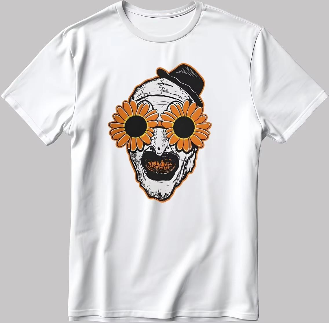 HOT SALE Halloween Horror Night Unisexs Tshirt Horror Graphic Printed Cotton Tshirt Horror Halloween O Collar Short Sleeve Tee S