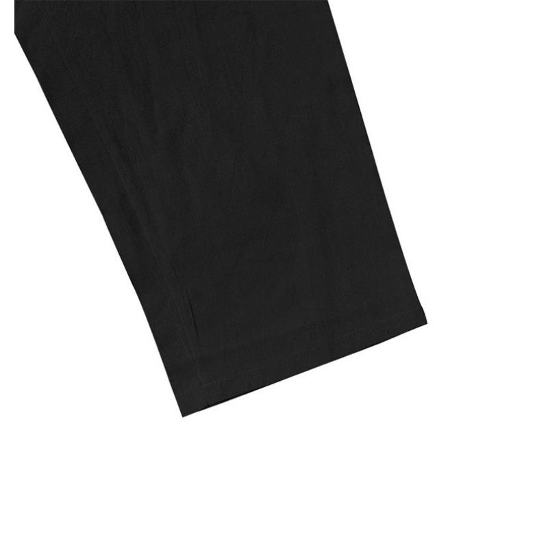 Men Thin Linen Cotton Straight Casual Long Trousers For Daily Beach Wear