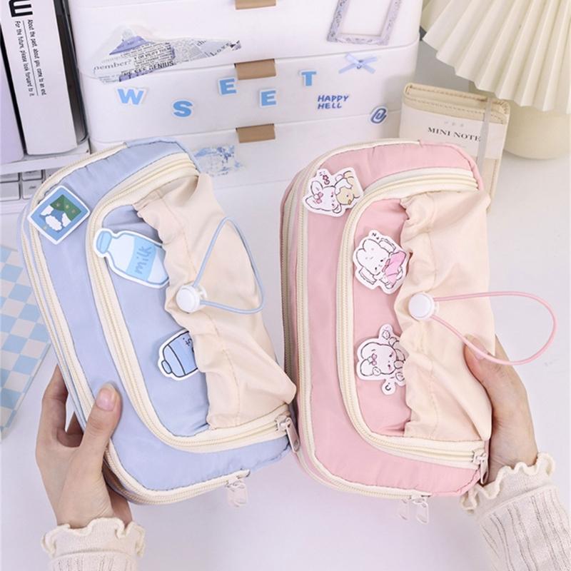 Stylish Rope Tie Organizers With Multiple Compartments Spacious Storage Waterproof Pen Organizers For Students