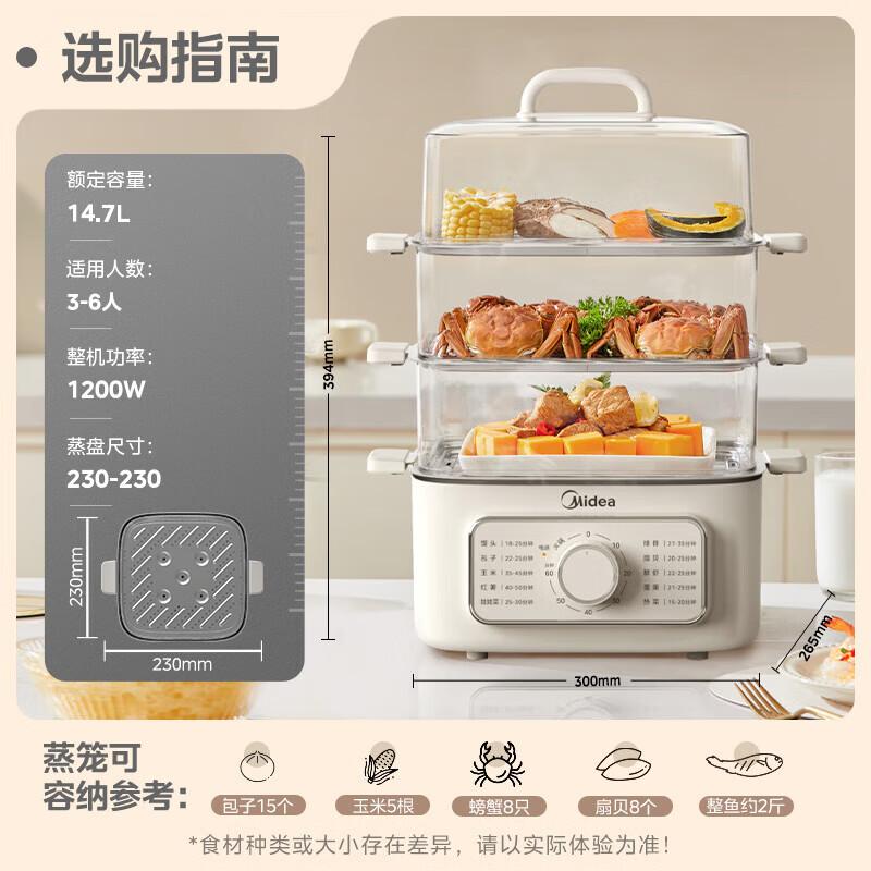 Midea Multi-function 4-Layer Electric Steamer CN plug (adapter included)