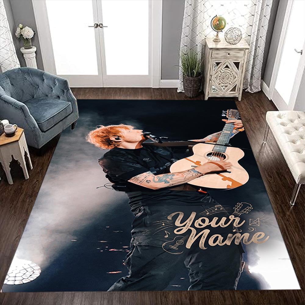 Sheeran Customized Name Floor Rug Office Rug Perfect for Balcony Foyer Entryway Playrooms Antislip Carpet Office home decor Spiritual Gift