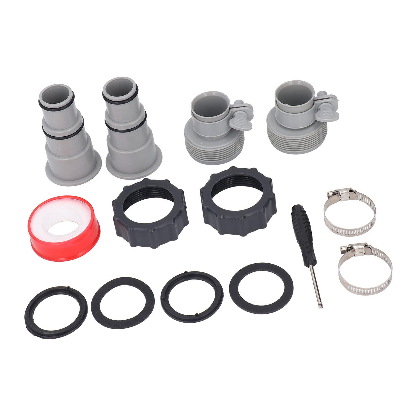 

Комплект резьбовых адаптеров для шлангов Замена хомута Соединитель для шлангов 1,5 и 1,25 дюйма Фильтр Насос