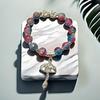 Super Fairy Forest Gradient Glass Bracelet - Chic Chinese Style Gift for Women and Best Friends, Lightweight Luxury Accessory
