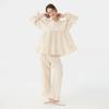 Lunaluz Women S Two Piece pajamaS Cotton V Neck Long SleeVe Daphne