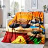 Manta Impresa Personalizada con Nombre Tema Alvin y las Ardillas - Perfecta para Sofá, Cama, Viajes y Uso al Aire Libre | Lavable a Máquina, Acogedora y Duradera.