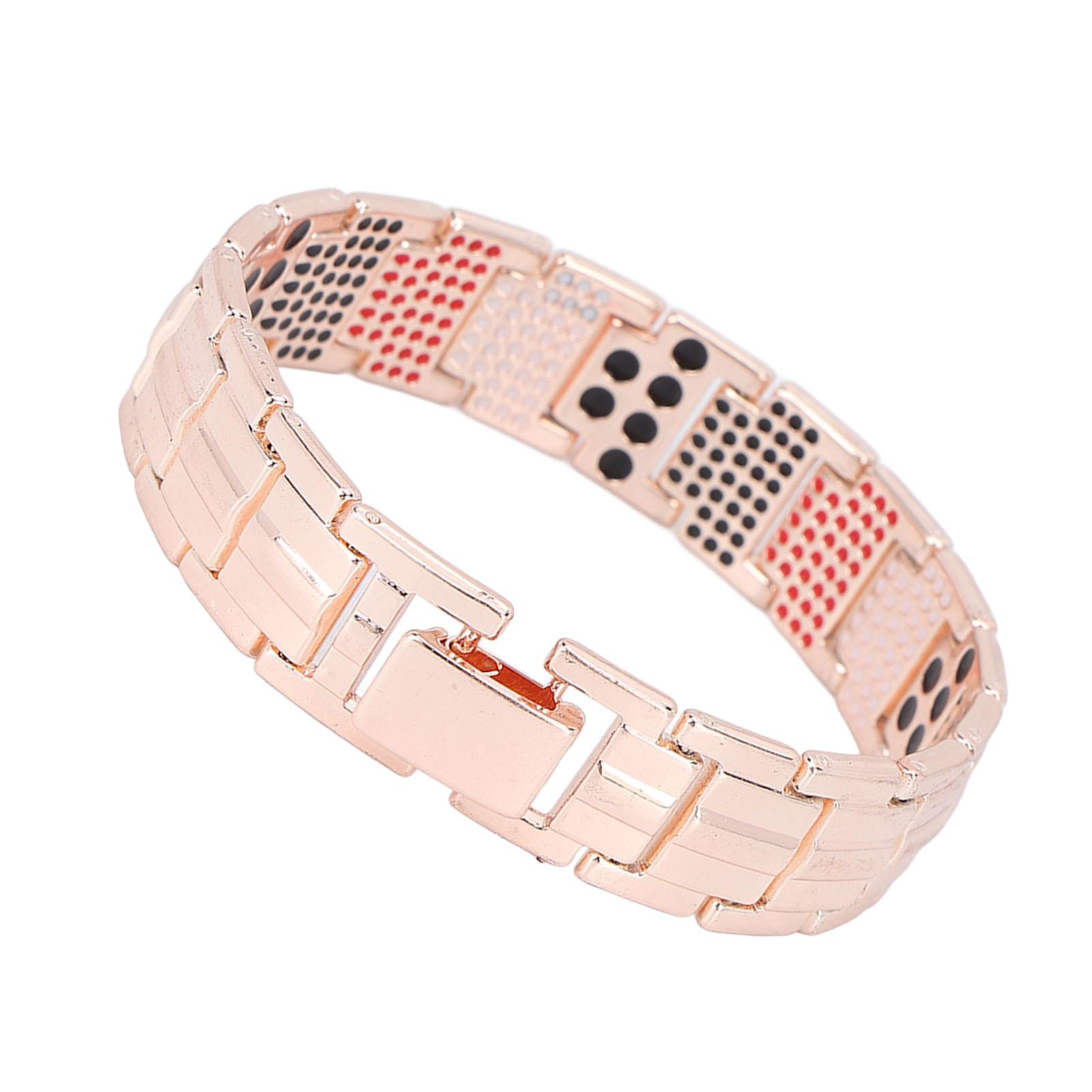 

Магнитотерапевтический браслет Уменьшает электростатику Улучшает сон Похудеть Стильный Титан Сталь розового золота