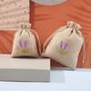 Multipurpose Cotton and Linen Sachet Lavenders Bags with Drawstring for Spices, Herbs, and Jewelry 10Pieces