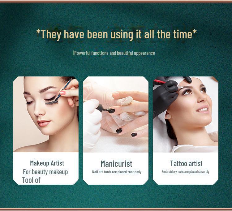 Professioneller Kosmetikkoffer mit Trolley: Aufbewahrung für Nailart-, Tattoo-, Friseur- und Makeup-Artist-Utensilien, Lieferung in einem Stück