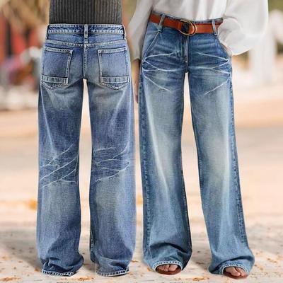 Ευρωπαϊκό και Αμερικάνικο Γυναικείο Casual Ίσιο Τζιν για Όλες τις Εποχές