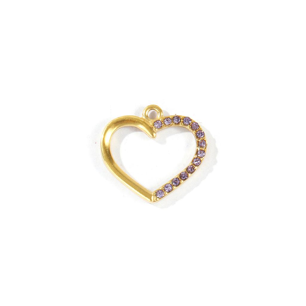 1 Piece Mini Flower Heart Star 304 Stainless Steel Charms Multicolor Cubic Zirconia 18K Gold Plated Pendant DIY Necklace Making