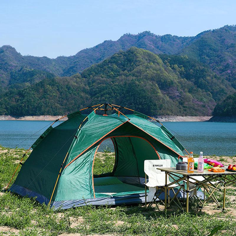 Portable Double-Layer Tent: Mosquito-Proof & Sun-Shield for Camping, Beach, or Picnic 1-2 People Tent (200*150*120cm)