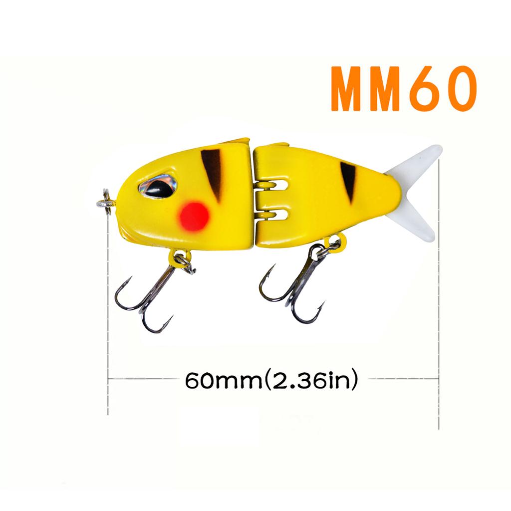 Realistic Fishing Lures 2 Joint Fishing Swimbait Colorful Mini Double Hook Swim Bait For Trout Freshwater Saltwater Fishing Gear