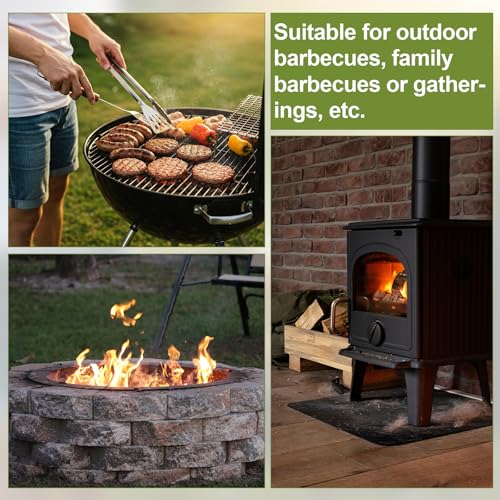 PATIKIL Cast Iron Fire Grate, 10-inch Rectangular, Replacement BBQ Grill Grate, High-Heat Resistant Charcoal Plate, 6-Slot Grill Accessory for BBQs