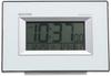 RHYTHM FitWave D194 Digital Alarm Clock with Thermometer and White Radio-Controlled Hygrometer, Calendar, (8RZ194SR03)