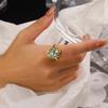 New Colorful Abalone Shells Ring for Creative Flip Two Colors Goth Polished Finger Rings Trendy Smooth Wedding Jewelry Gift