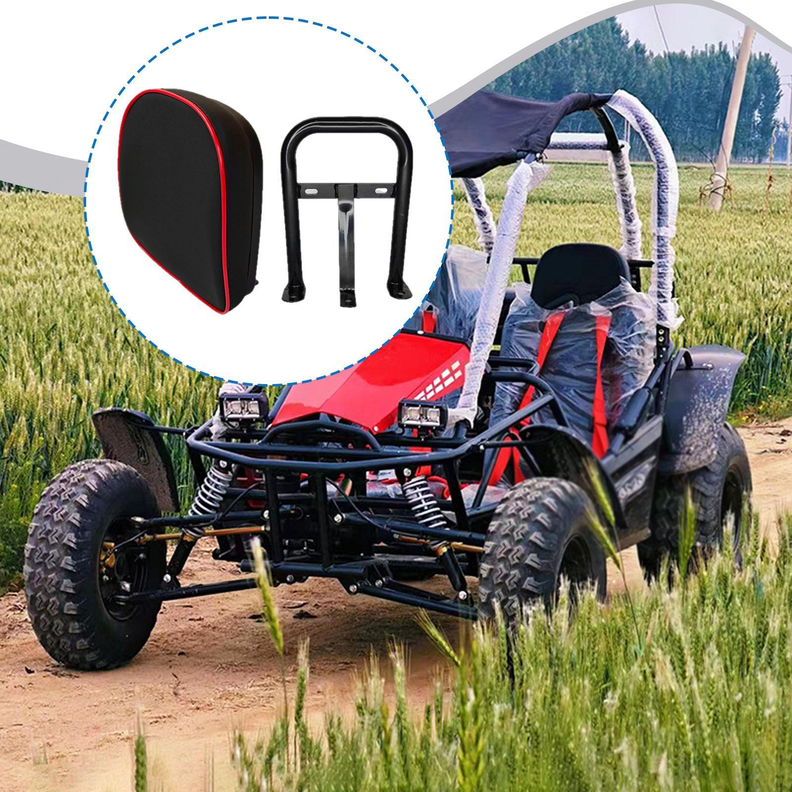 Спинка для квадроцикла с монтажным кронштейном, амортизацией, прочной железной рамой, портативная, горная, из ПУ-кожи