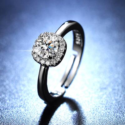 Simulation Moissanit Quadratischer Baguettring Damen, Gerader Arm Prinzessin Quadratischer Ring Ehering 50 Punkte Diamantring Schmuck