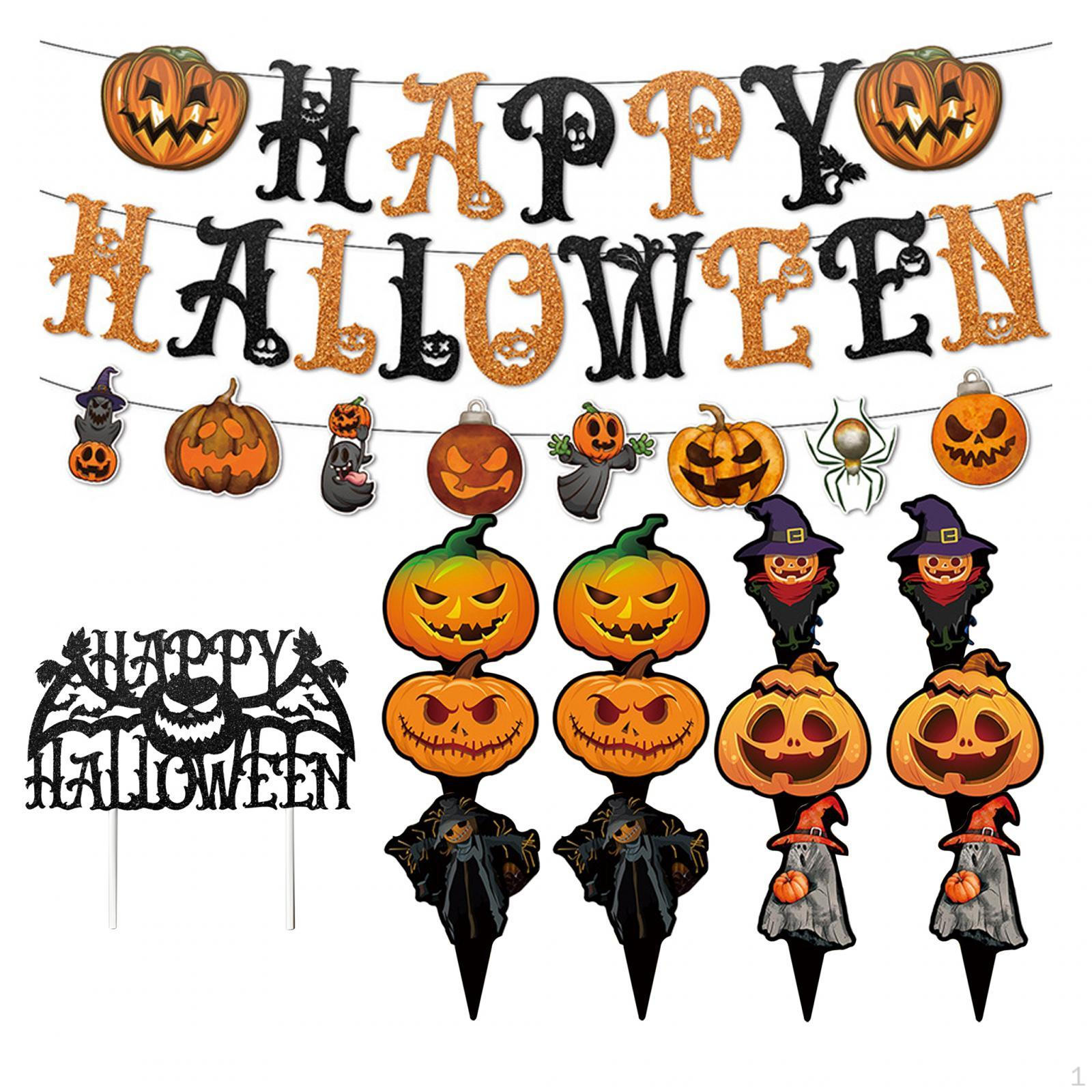 

Halloween Banner Hanging Garland Front Door Party Favors Decor