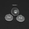 Transparent Round Silicone Ear Studs and Bullet Ear Caps for DIY Jewelry Accessories