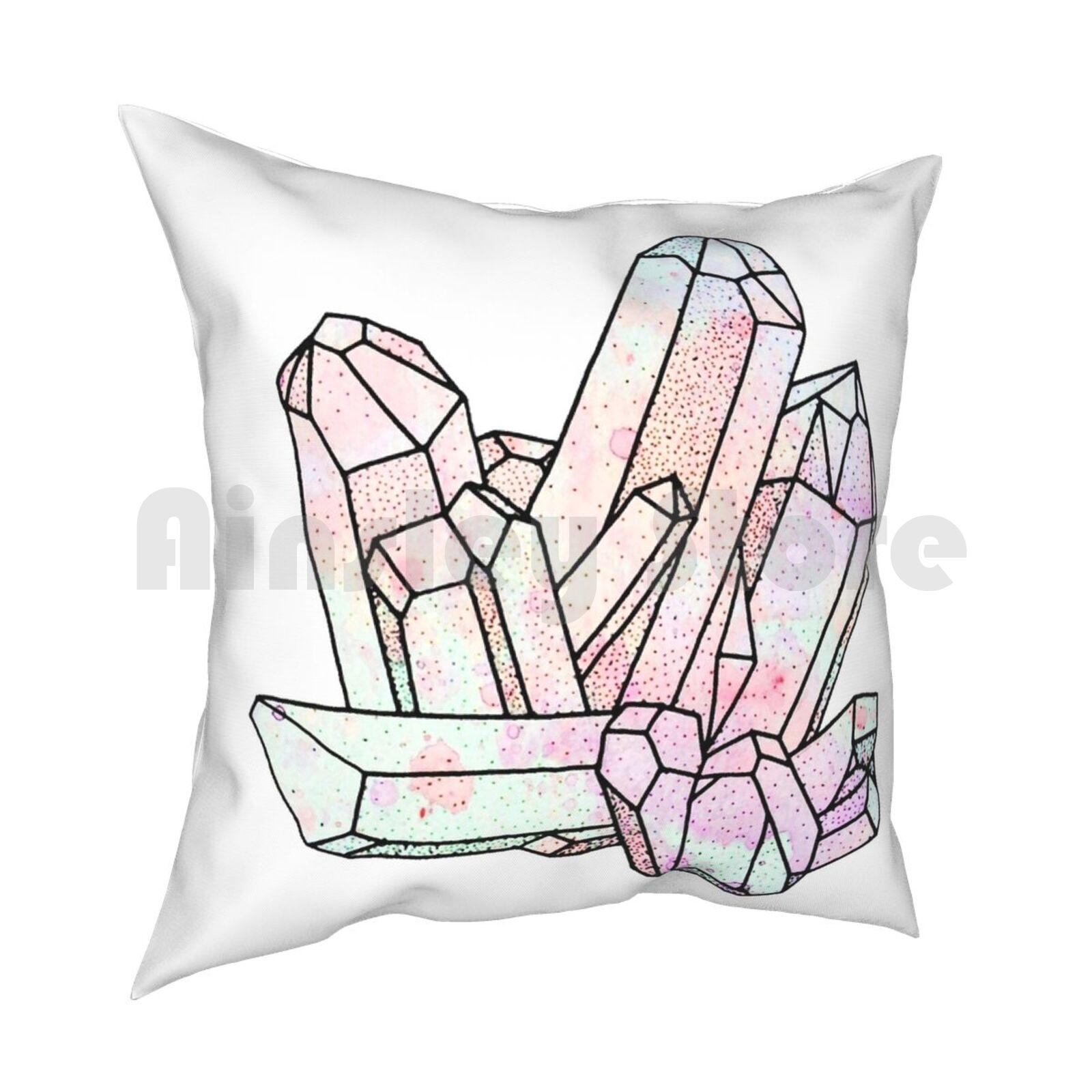 Galaxy Crystal Graphic Pillow Case Printed Home Soft Throw Pillow Geometric Ink Water Watercolour Galaxy Galaxy Space 30x30cm 12x12in