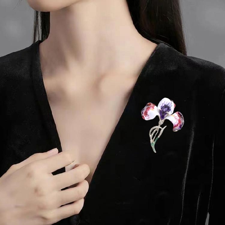 Elegant Flower Brooch Corsage Pin For Clothing Decoration Alloy Craftsmanship Safety Lapel Pin For Gift Event