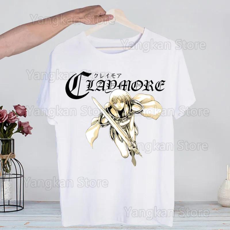 Claymore Anime Clare Miria Manga Fashion T-Shirt For Men Casual Tops Short Sleeve Waifu Men's Tshirt Cute Printing Shirt