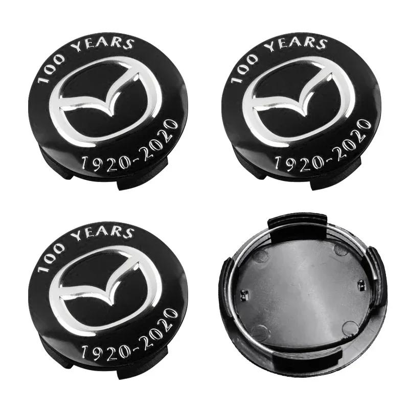 4 Peças Calota Central de Roda Emblema Tampa de Cubo Emblema Perna Longa 18MM 56MM DI53MM Novos modelos Para Mazda 3 Atenza Axela CX3 CX4 CX5 CX7