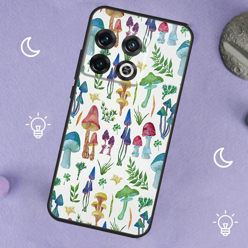 Trippy Mushroom Case For OnePlus 13R 12R 10R 13T 15 13 12 11 8T 10T Nord CE 4 3 2 Lite N20 N30 Nord 5 Cover