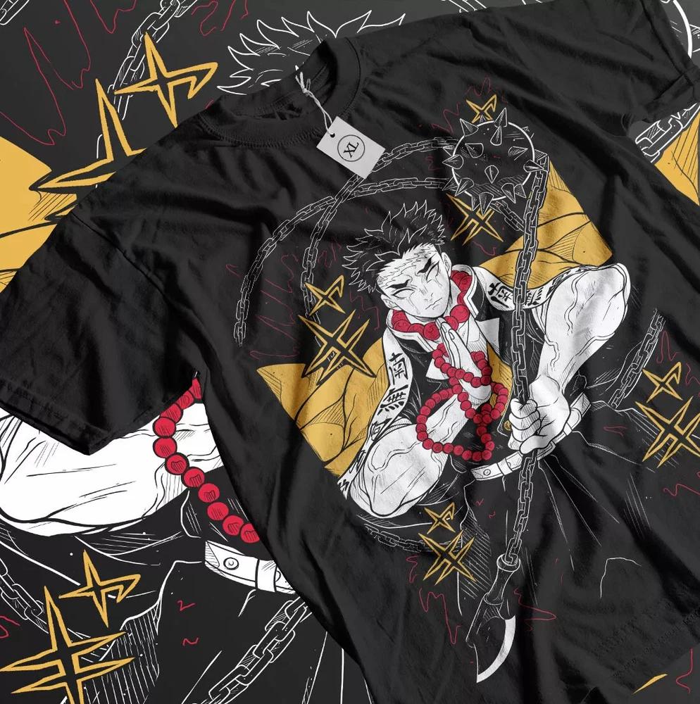 Gyomei Himejima TShirt Stone Hashira Horror Anime Pillar Demon Slayer Gift Tee S
