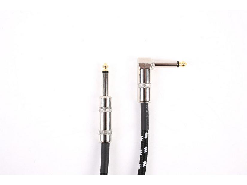 3m/6m Noise-Reducing Elbow Audio Cable for Acoustic/Electric Guitars and Bass