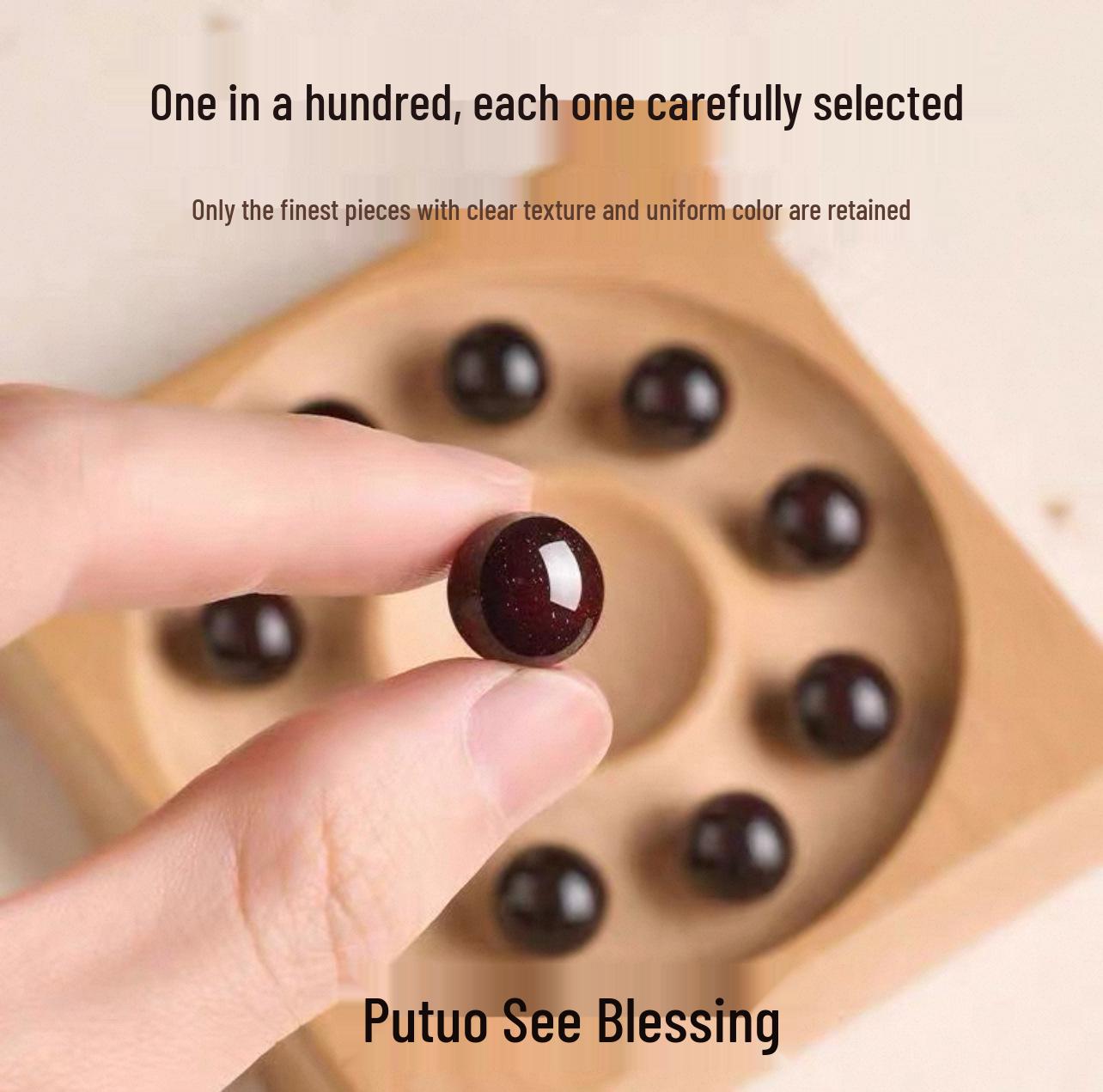 

Authentic Red Sandalwood Gold Star Beads Bracelet - Men s/Women s 8 Beads 5 Beads No Star 6mm