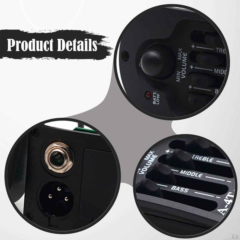 Acoustic Guitar Pickup,Guitar Piezo Preamp Pickup Bass Middle Treble Pre Wired for Playing Practice