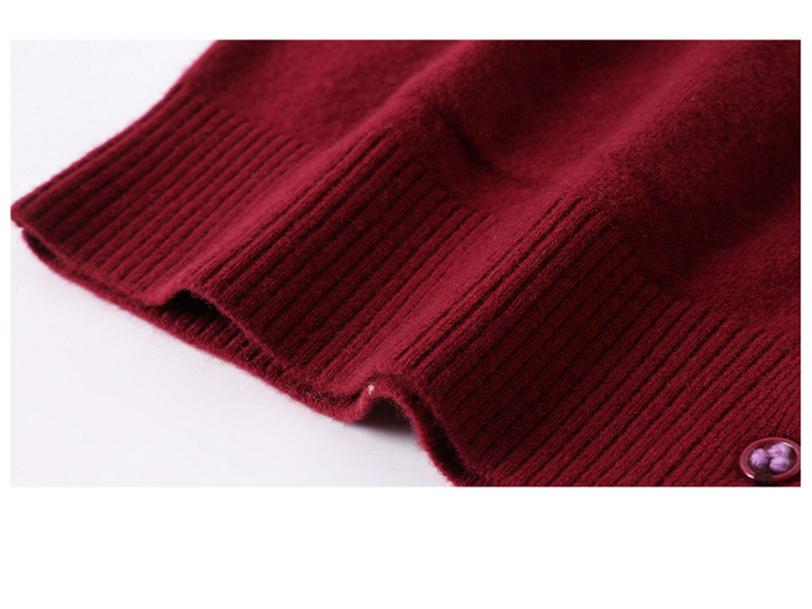 Cardigan Lungo in Maglia 100% Lana Pura da Donna - Nuovo Maglione Girocollo Autunno/Inverno per Mamma