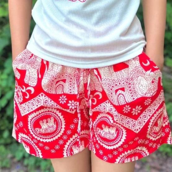 Muay Thai Boxing Elephant Pants Kickboxing Shorts Training Print Elastic Waistband Quick Dry Martial Art Unisex Men Women Fitness Workout Streetwear