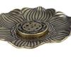 1Pcs Home Room Decoration Flower Shaped Metal Incense Burner Craft Ornament For Spa Yoga Meditation Accessories